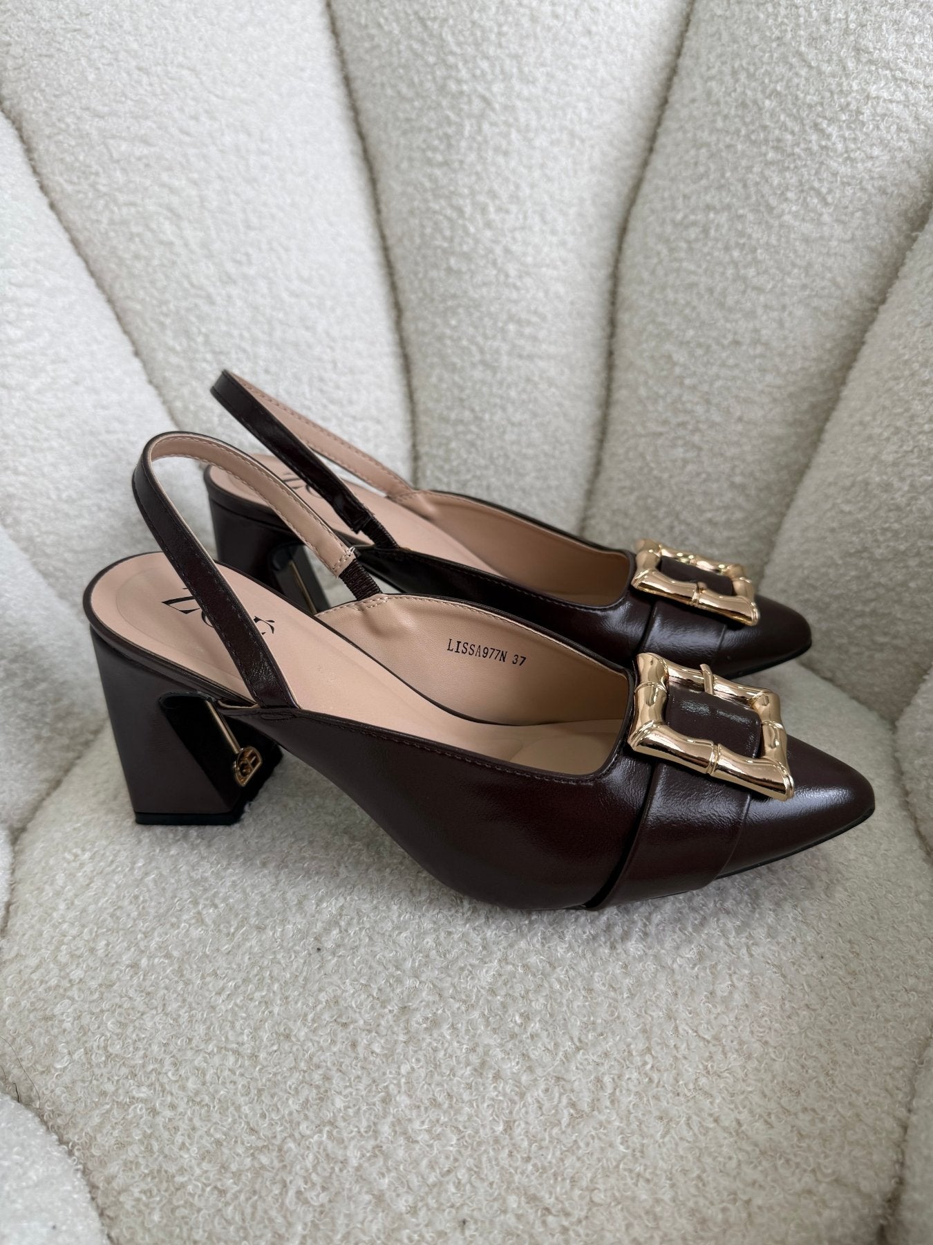 Tacones Café 15022 Hebilla Slingback Ejecutivo Zoé Brand Costa Rica - ZOÉ BRAND 2026 charol disponible-35