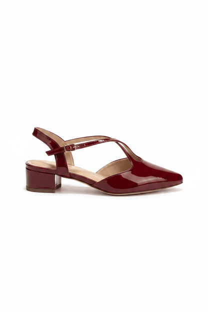 Tacones Charol 15084 Tacón Medio Punta Fina Slingback de mujer Costa Rica - ZOÉ BRAND 2026 clásico disponible-35