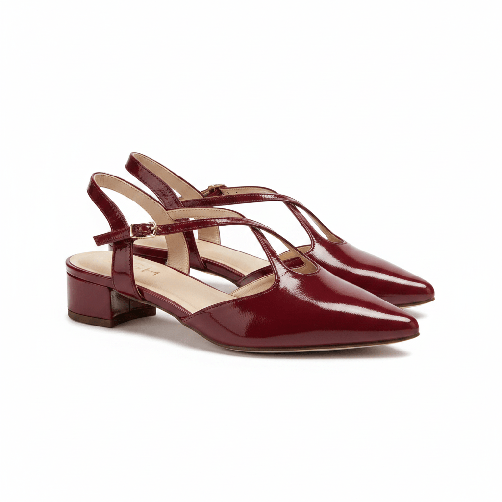 Tacones Charol 15084 Tacón Medio Punta Fina Slingback de mujer Costa Rica - ZOÉ BRAND 2026 clásico disponible-35