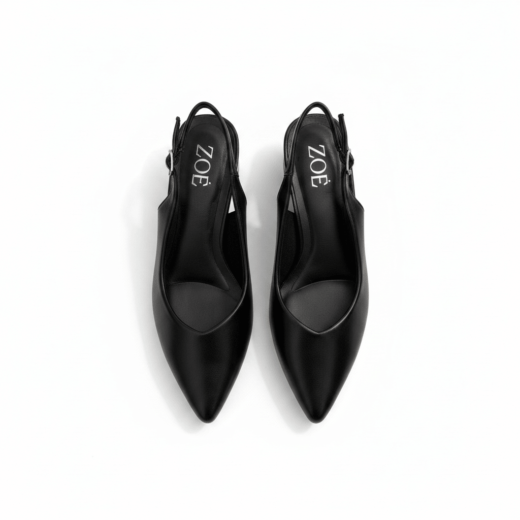 Tacones Negro 15088 Tacón Medio Punta Fina Slingback de mujer Costa Rica - ZOÉ BRAND 2026 BLACK clásico
