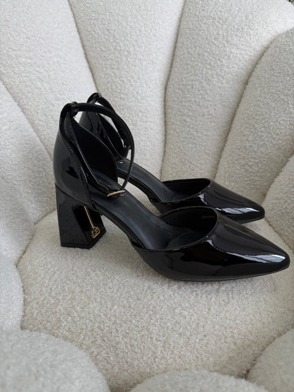 Tacones Negro Charol 15017 Hebilla Ejecutivo Zoé Brand Costa Rica - ZOÉ BRAND 2026 BLACK charol