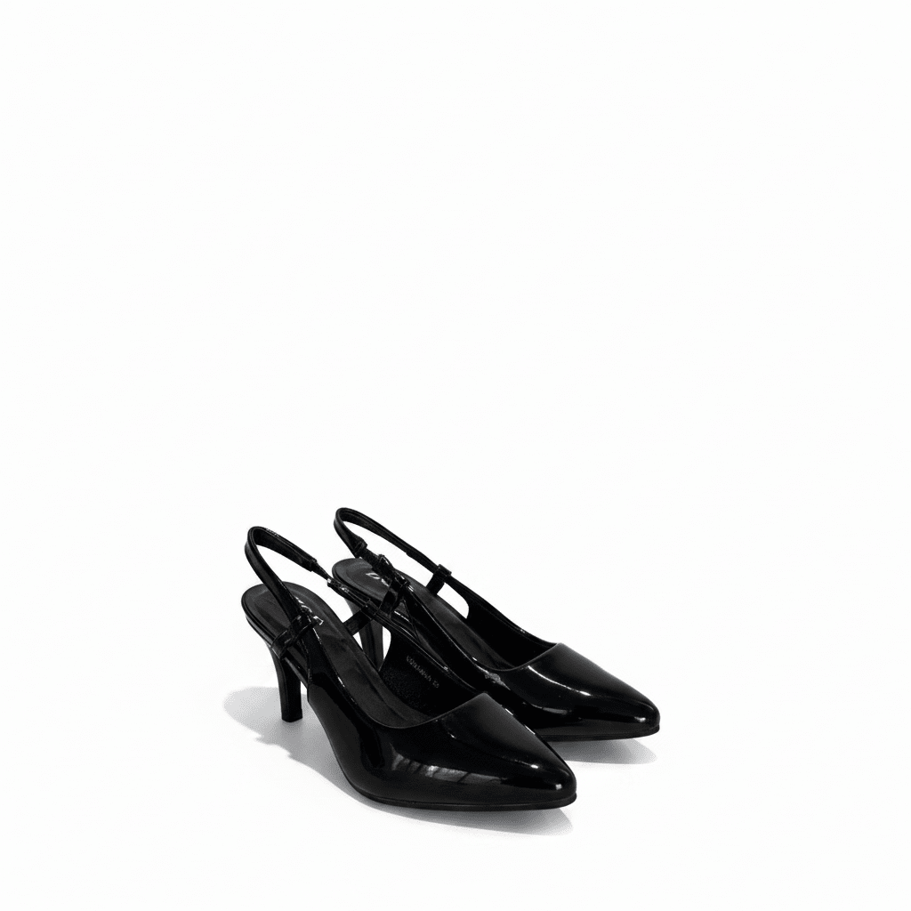 Tacones Negro Charol 15096 Punta Fina Slingback de mujer Costa Rica - ZOÉ BRAND 2026 BLACK charol