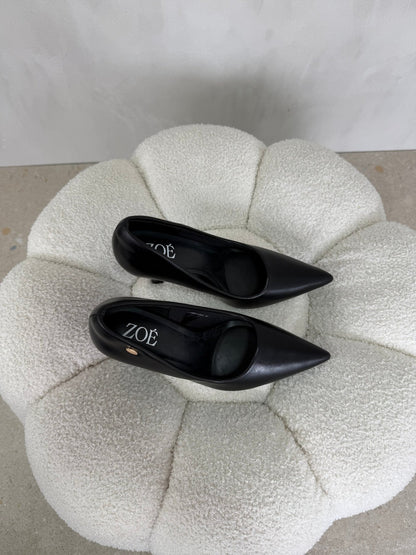 Tacones Negro Tacón Alto 15100 Punta Fina de mujer Costa Rica - ZOÉ BRAND 2026 BLACK charol