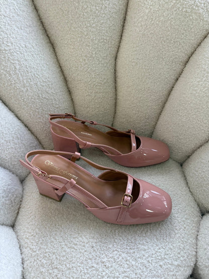 Tacones Nude 14430 - Doble Correa con Hebillas Casual de mujer Zoé Brand Costa Rica - ZOÉ BRAND 2025 charol ejecutivo
