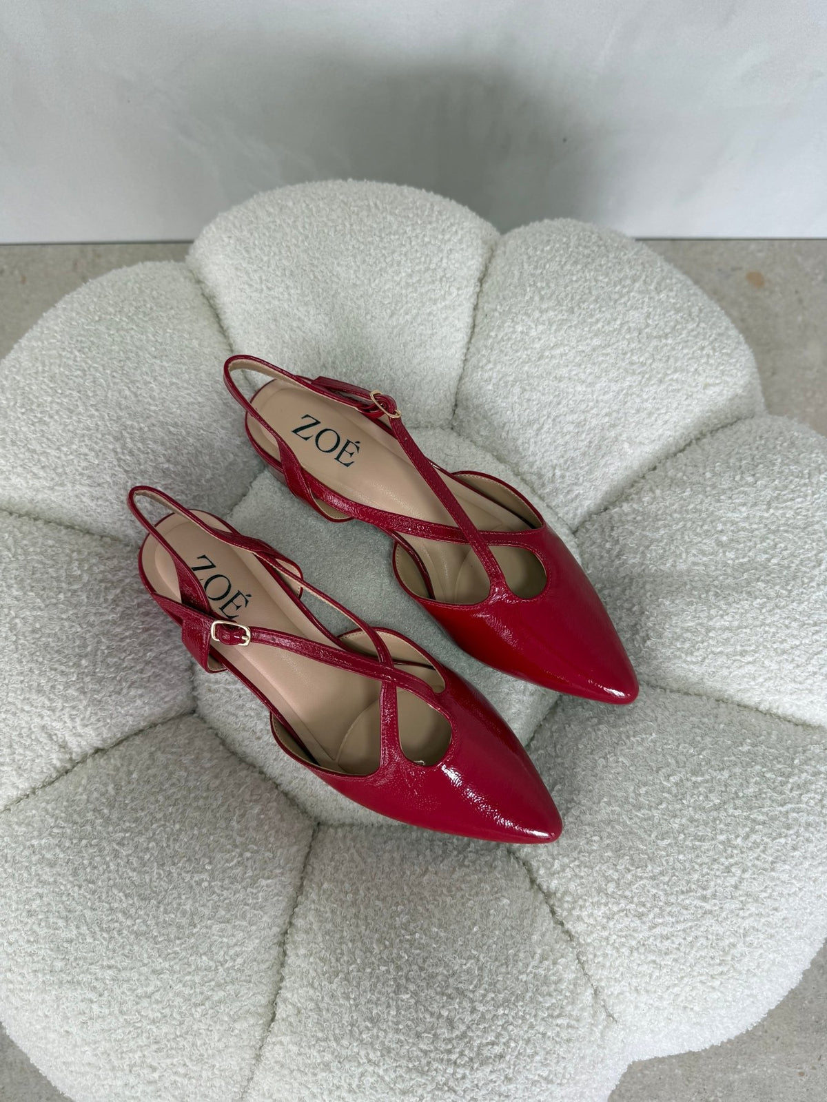 Tacones Rojos Charol 15084 Tacón Bajo Punta Fina Slingback de mujer Zoé Brand Costa Rica - ZOÉ BRAND 2026 clásico disponible-35