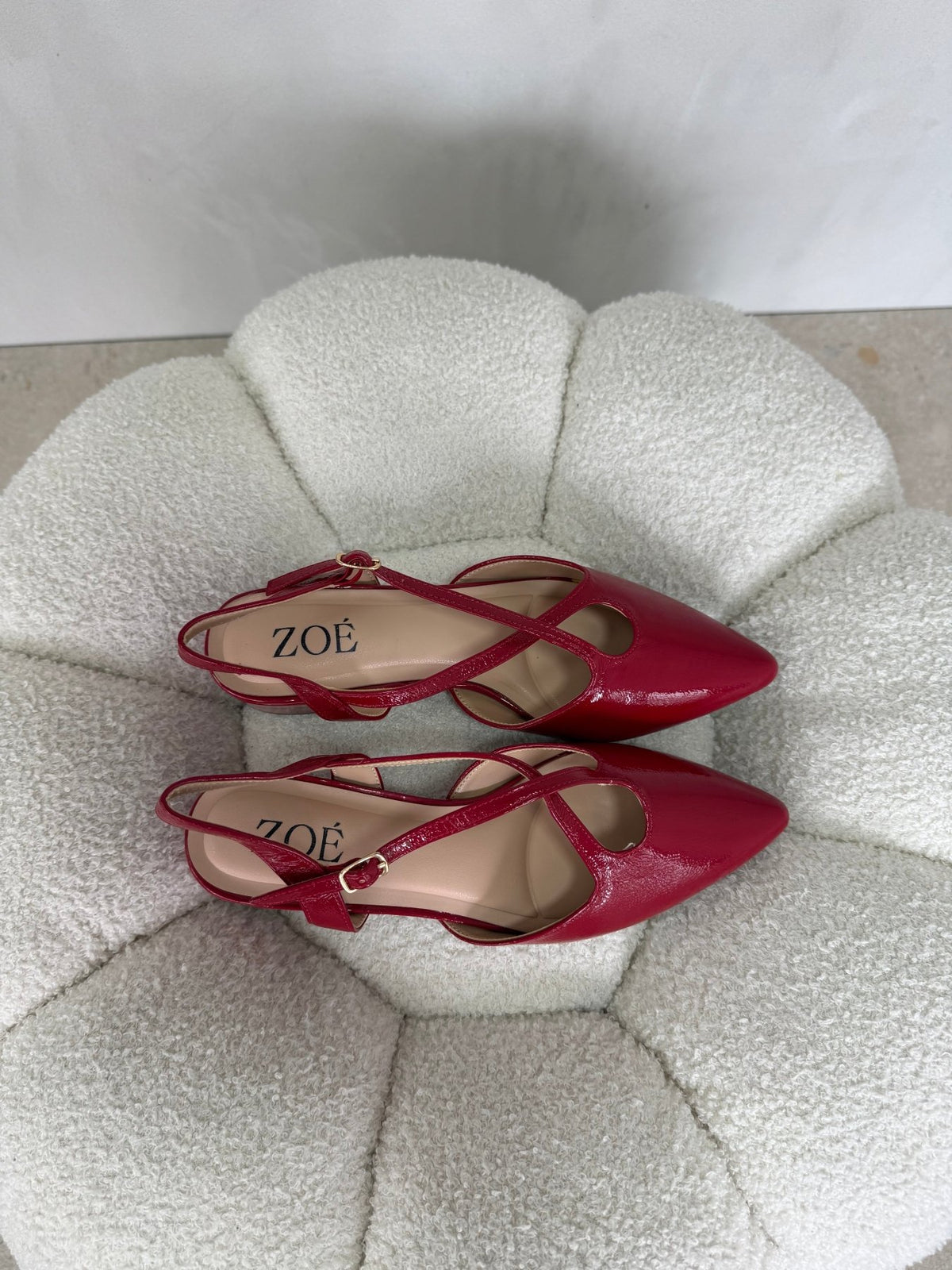 Tacones Rojos Charol 15084 Tacón Bajo Punta Fina Slingback de mujer Zoé Brand Costa Rica - ZOÉ BRAND 2026 clásico disponible-35
