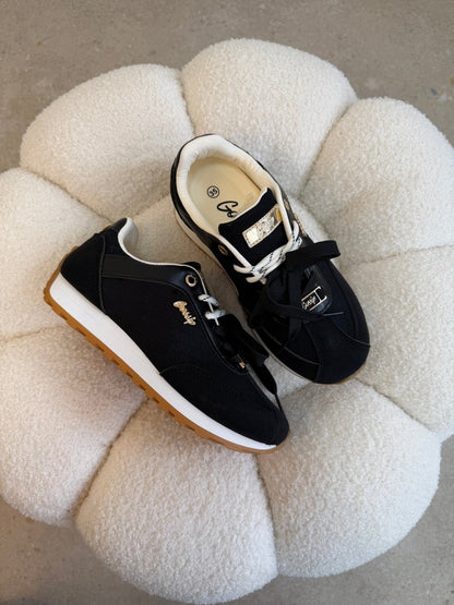 Tenis Negro Gamuza 14814 De cordones Casual de mujer Zoé Brand Costa Rica