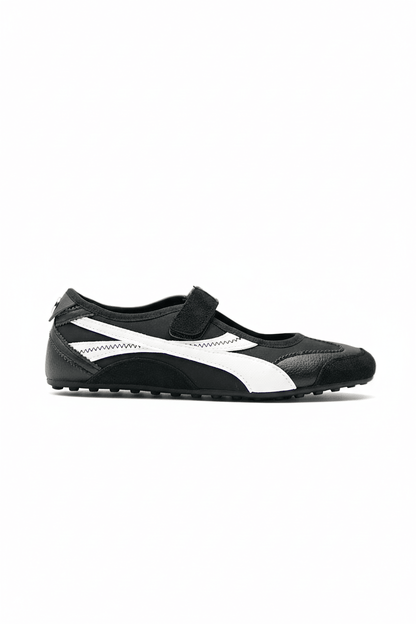 Tenis Negro Blanco Gamuza 14817 Velcro Mary Jane Casual de mujer Zoé Brand Costa Rica