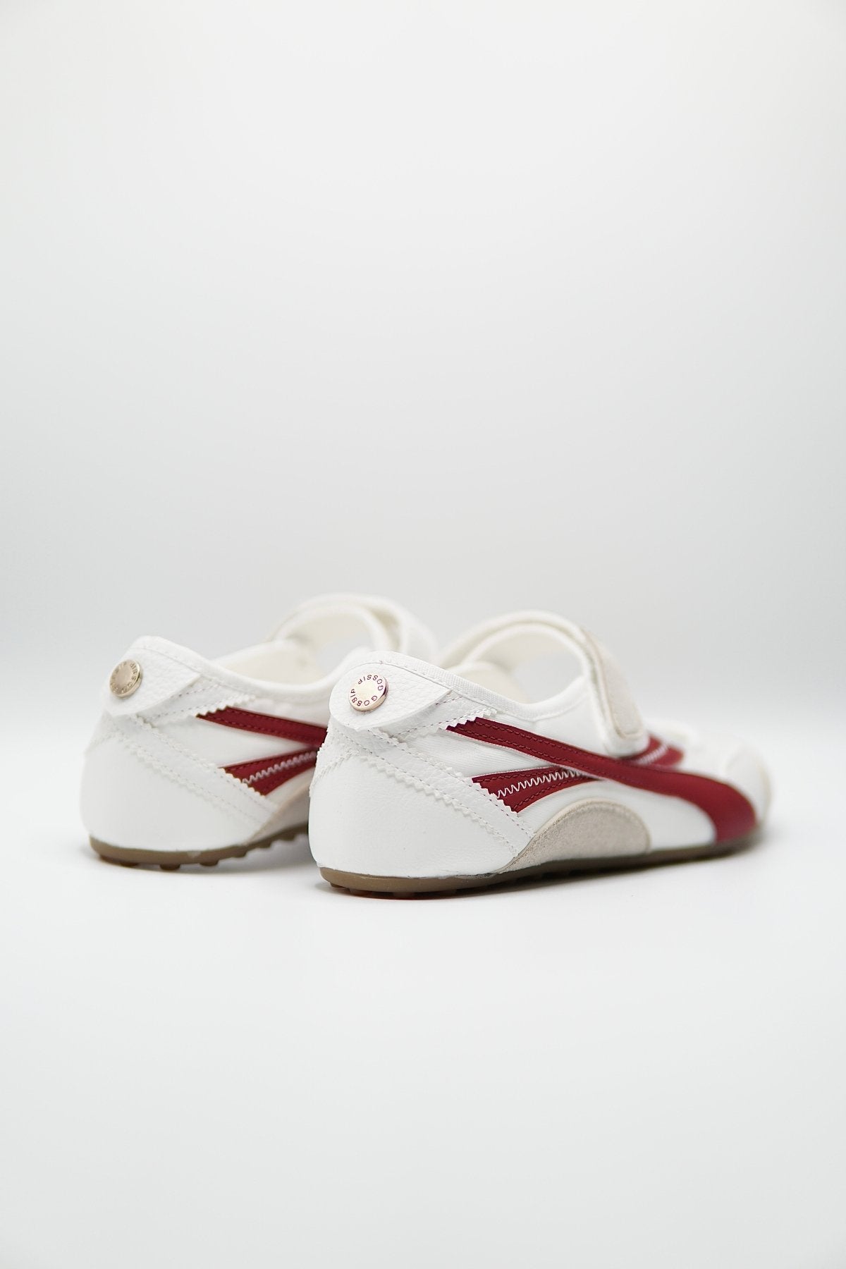 Tenis Blanco Rojo Gamuza 14818 Velcro Mary Jane Casual de mujer Zoé Brand Costa Rica
