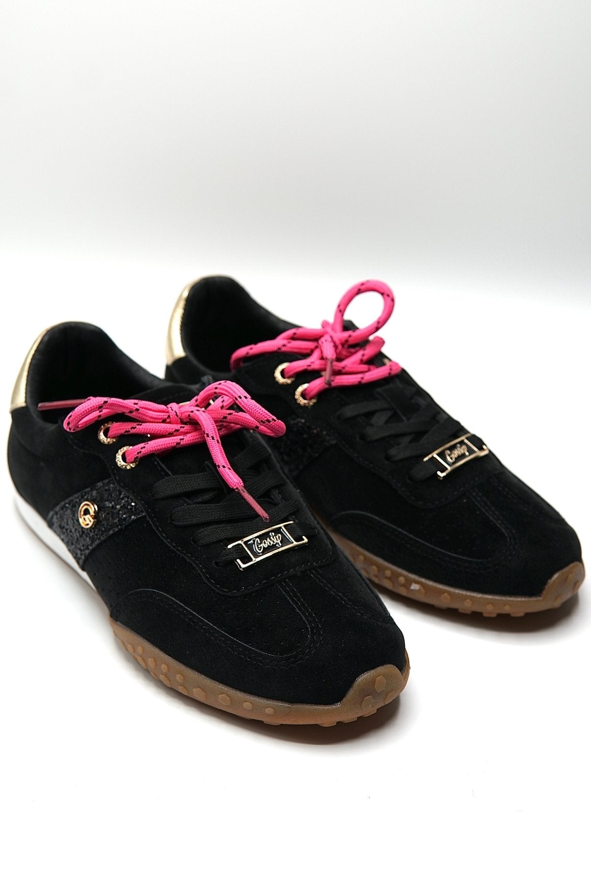 Tenis Negro Gamuza 14837 De cordones Casual de mujer Zoé Brand Costa Rica