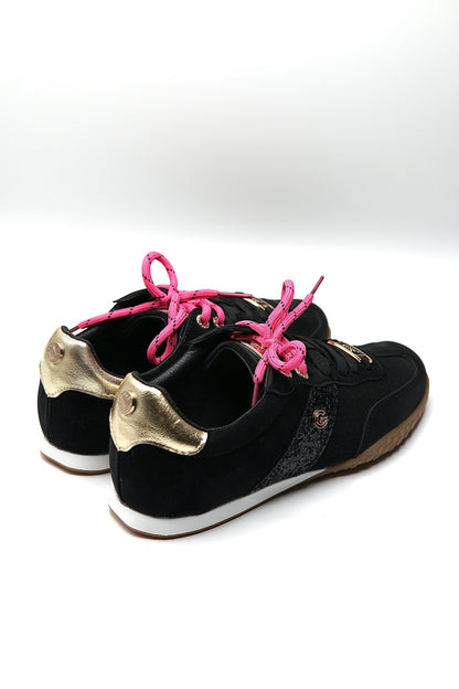 Tenis Negro Gamuza 14837 De cordones Casual de mujer Zoé Brand Costa Rica