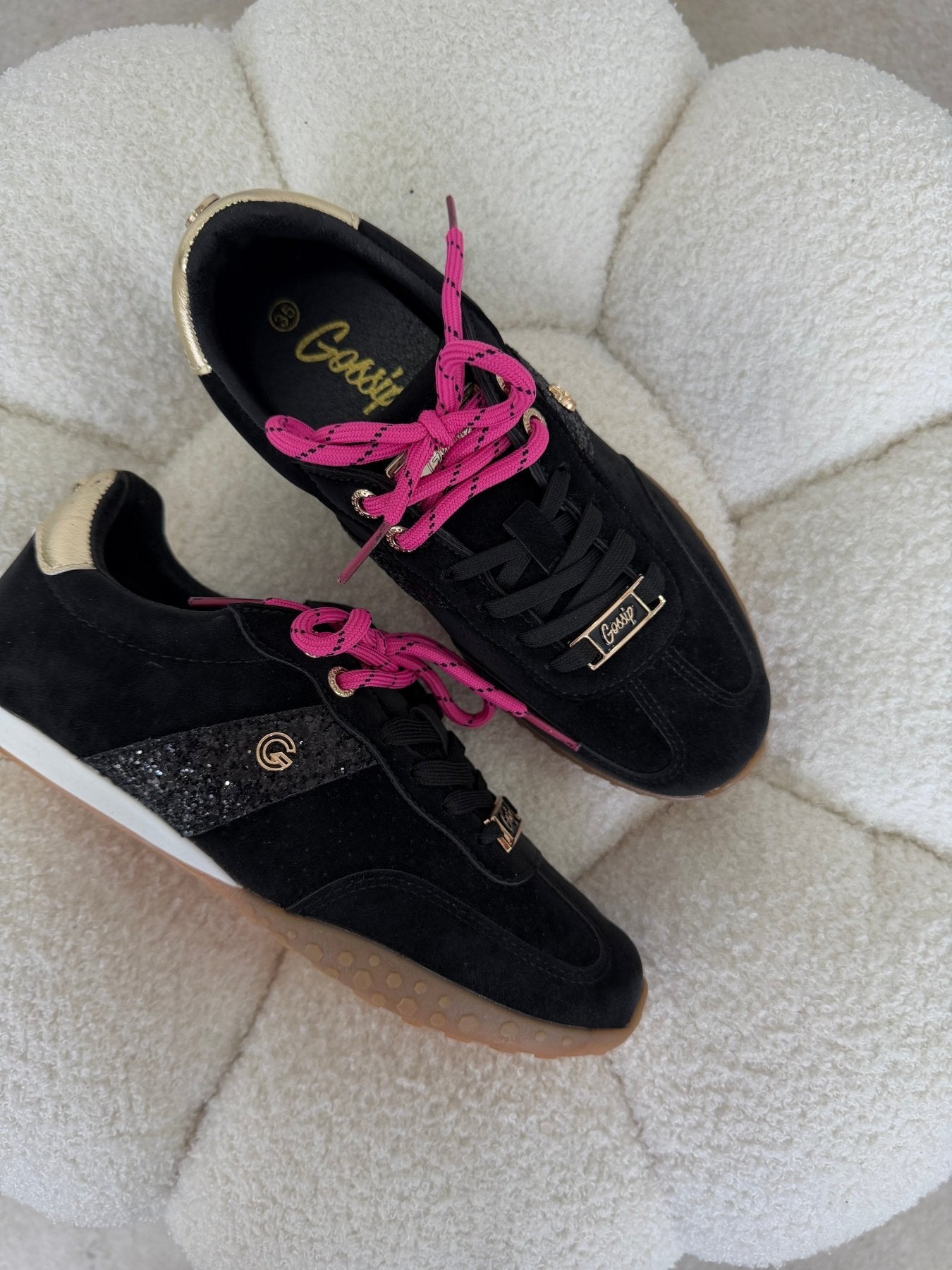 Tenis Negro Gamuza 14837 De cordones Casual de mujer Zoé Brand Costa Rica