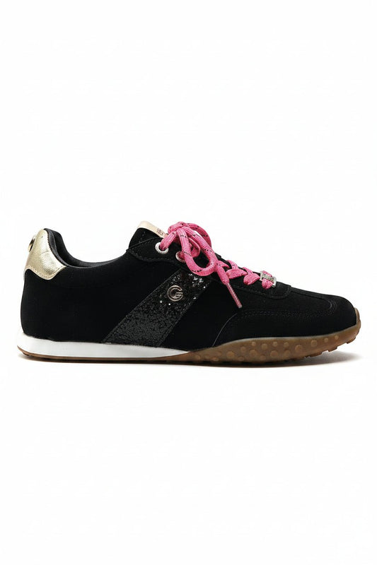 Tenis Negro Gamuza 14837 De cordones Casual de mujer Zoé Brand Costa Rica