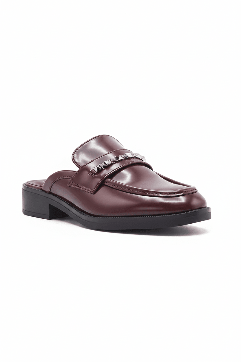 Zuecos Vino 14075 Cuero Genuino Slip On Casual de mujer Zoé Brand Costa Rica