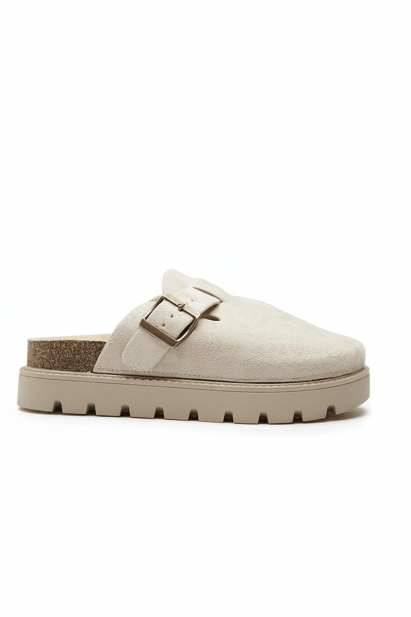 Zuecos plataforma de gamuza 14861 - ZOÉ BRAND 2026 gamuza plataforma
